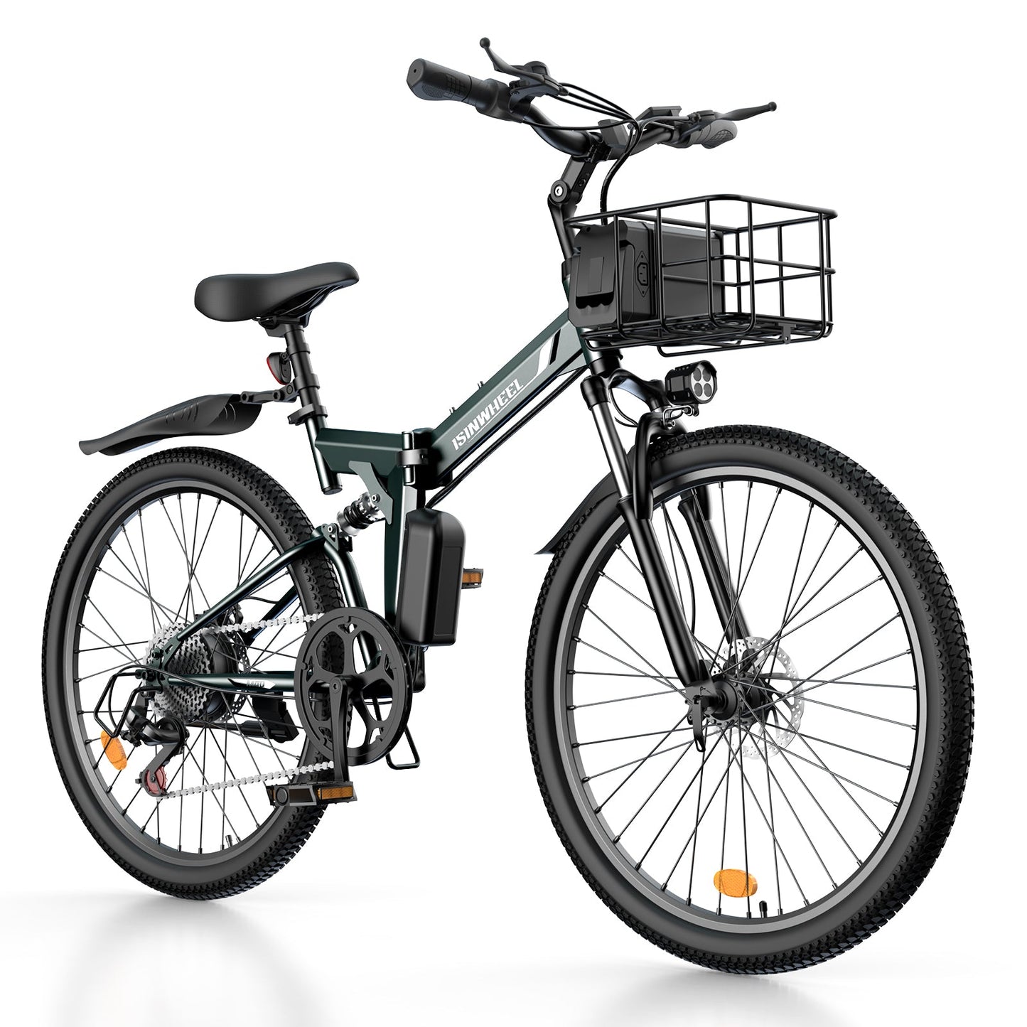 isinwheel M40 Folding Electric Bike with Basket - AU