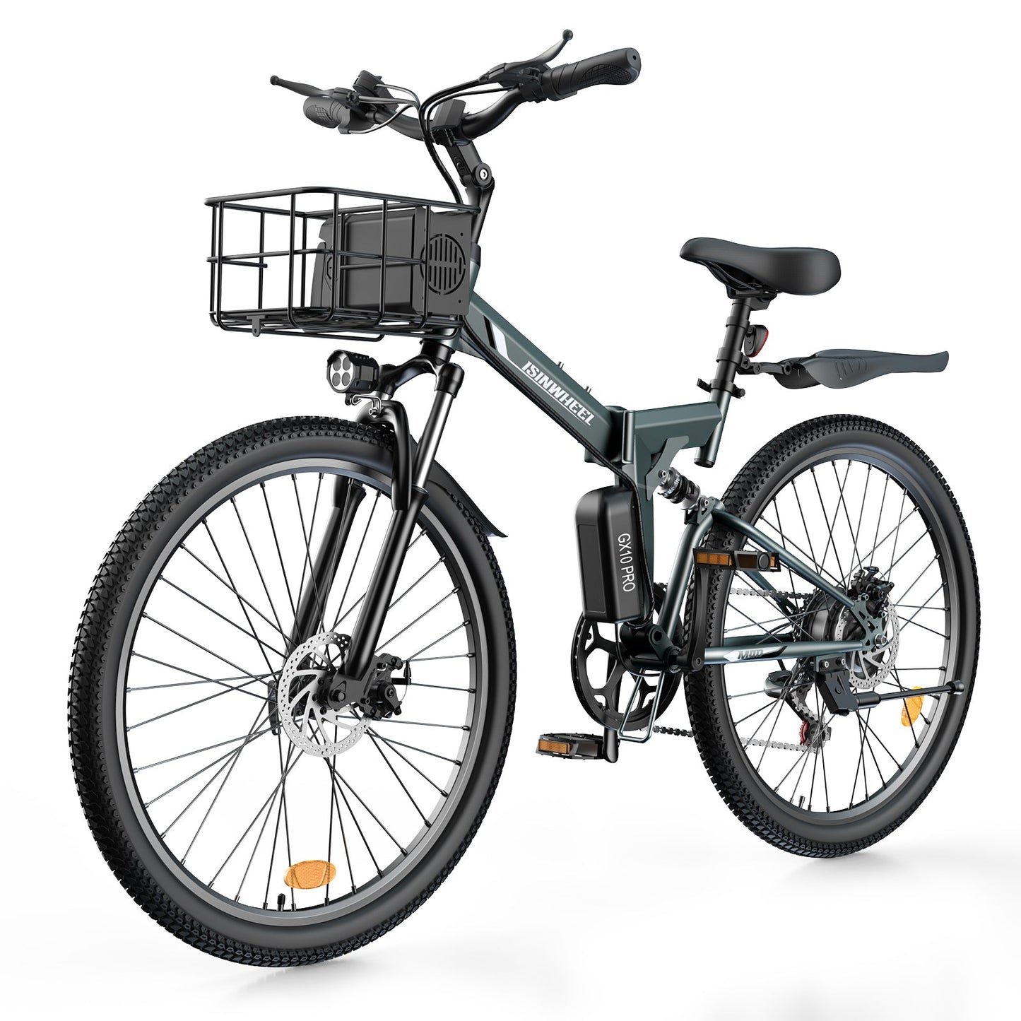isinwheel M40 Folding Electric Bike with Basket - AU