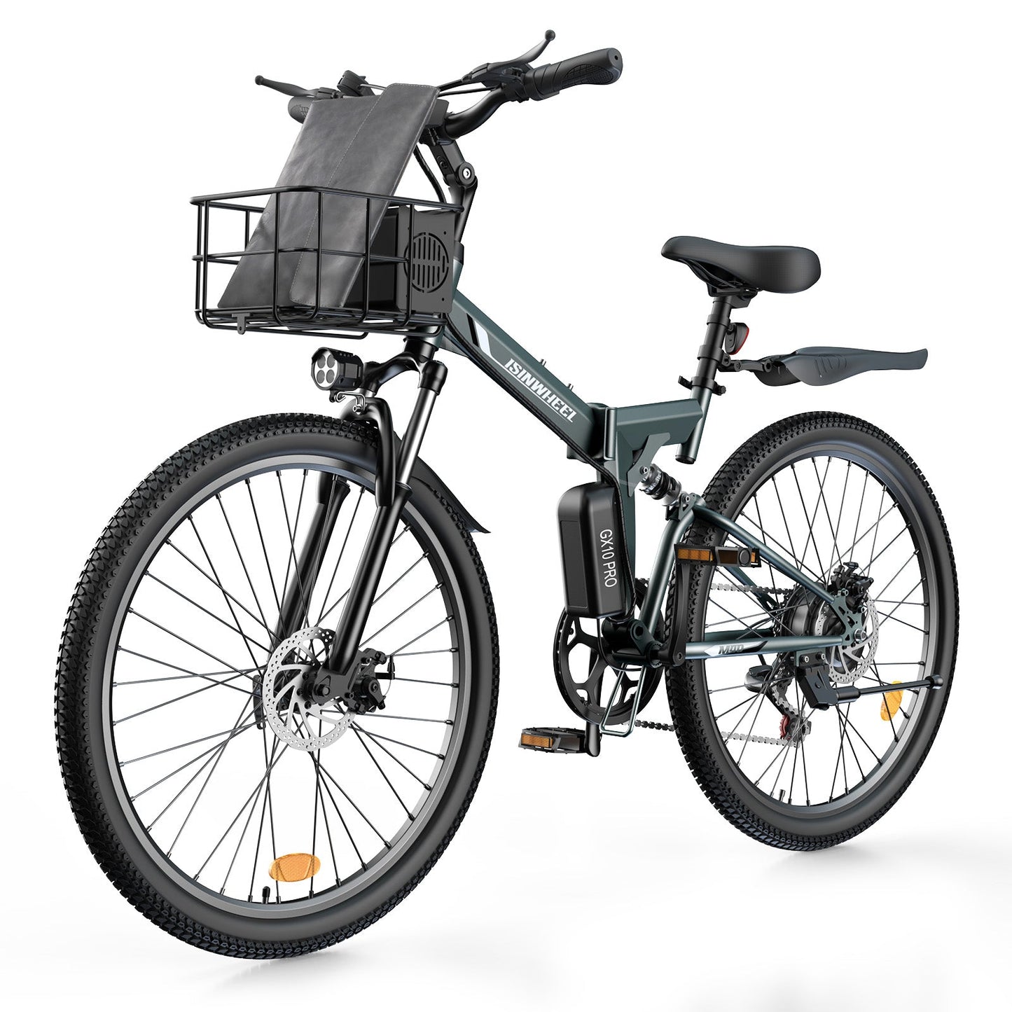 isinwheel M40 Folding Electric Bike with Basket - AU