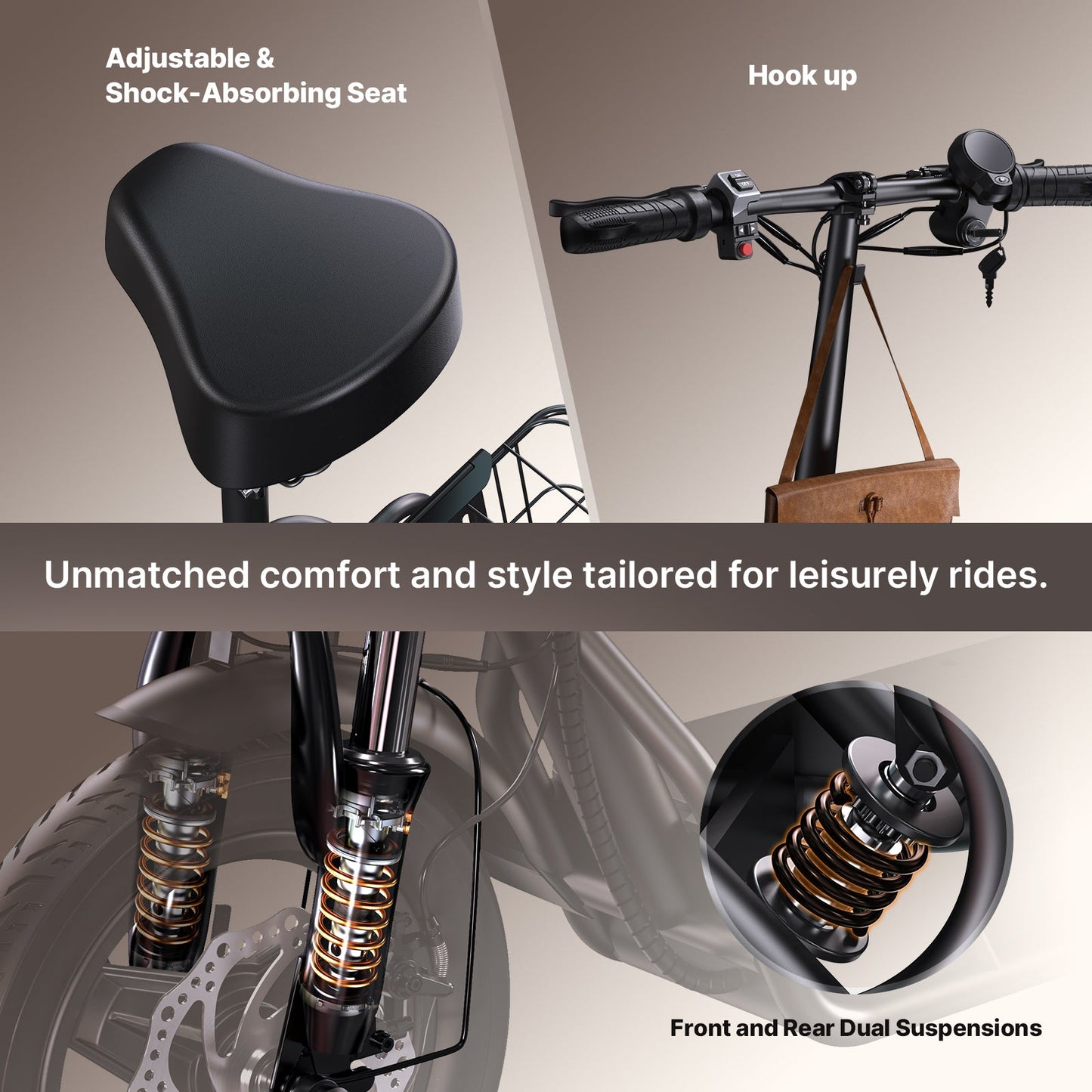 isinwheel Hyper X Electric Scooter with Seat & Basket 700W