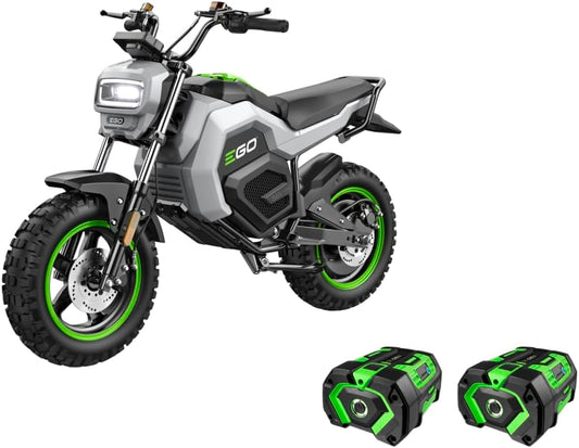 EGO POWER+ Battery Powered Electric Mini Bike, 28 MPH, Includes (2) 56V 7.5Ah Batteries and Charger - MB1005-2