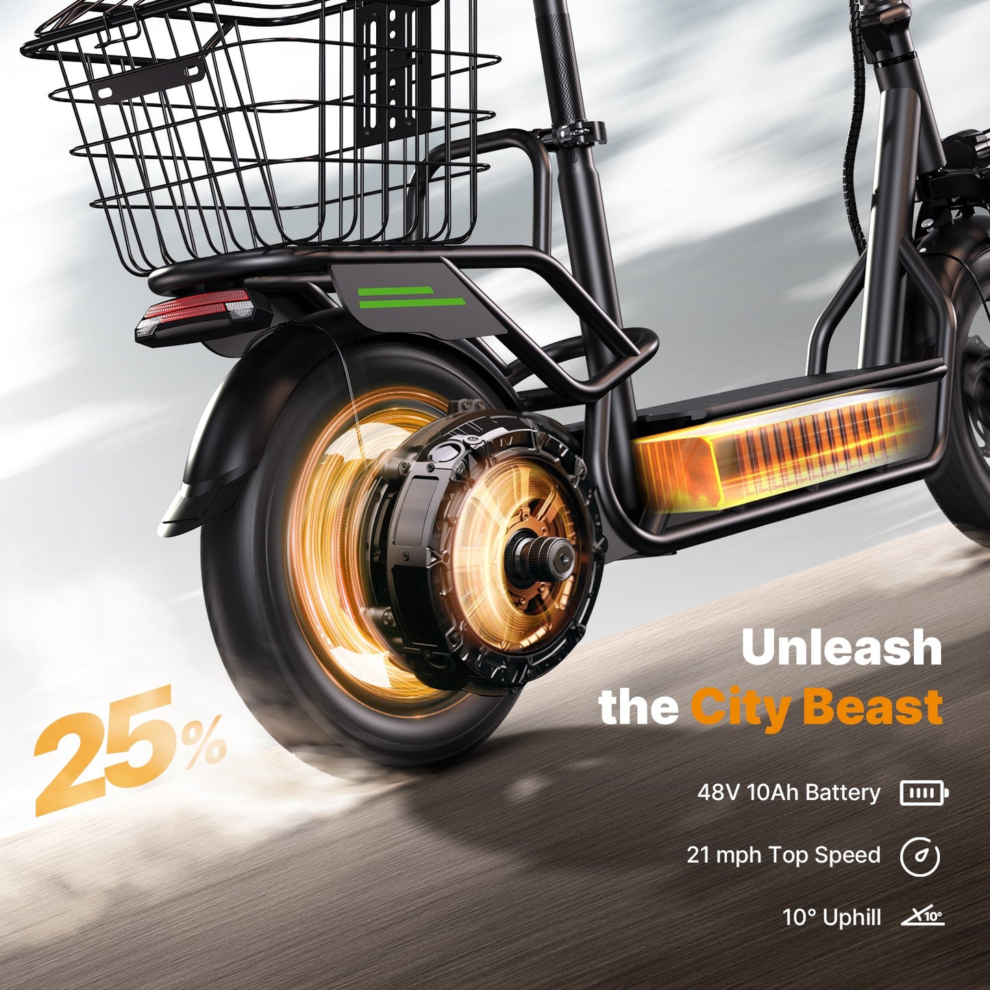 isinwheel Hyper X Electric Scooter with Seat & Basket 700W