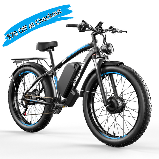 E·BYCCO 24'' EB10 Peak 5000W 52V 32Ah Dual Motors Electric Bike for Women and Men