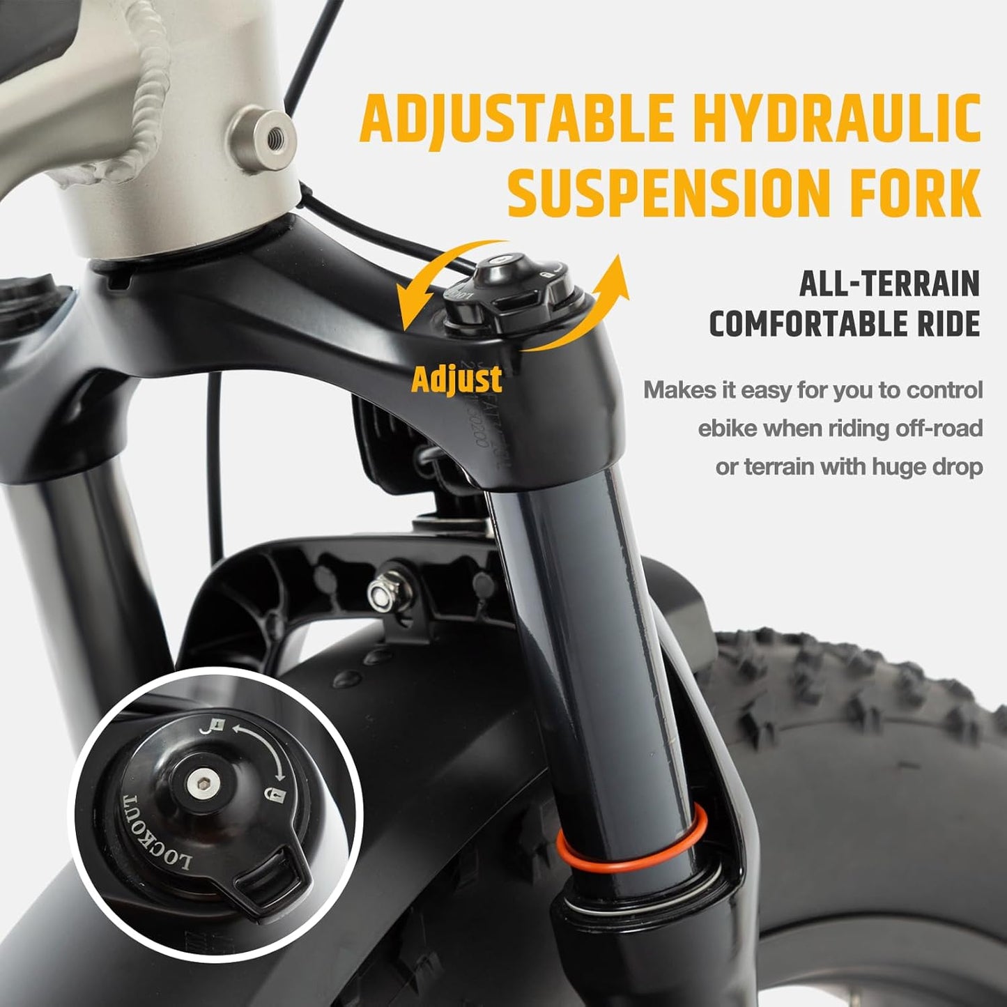 VELOWAVE Electric Bike 26" Fat Tire Ebike Peak 1200W Motor Electric Bike for Adults