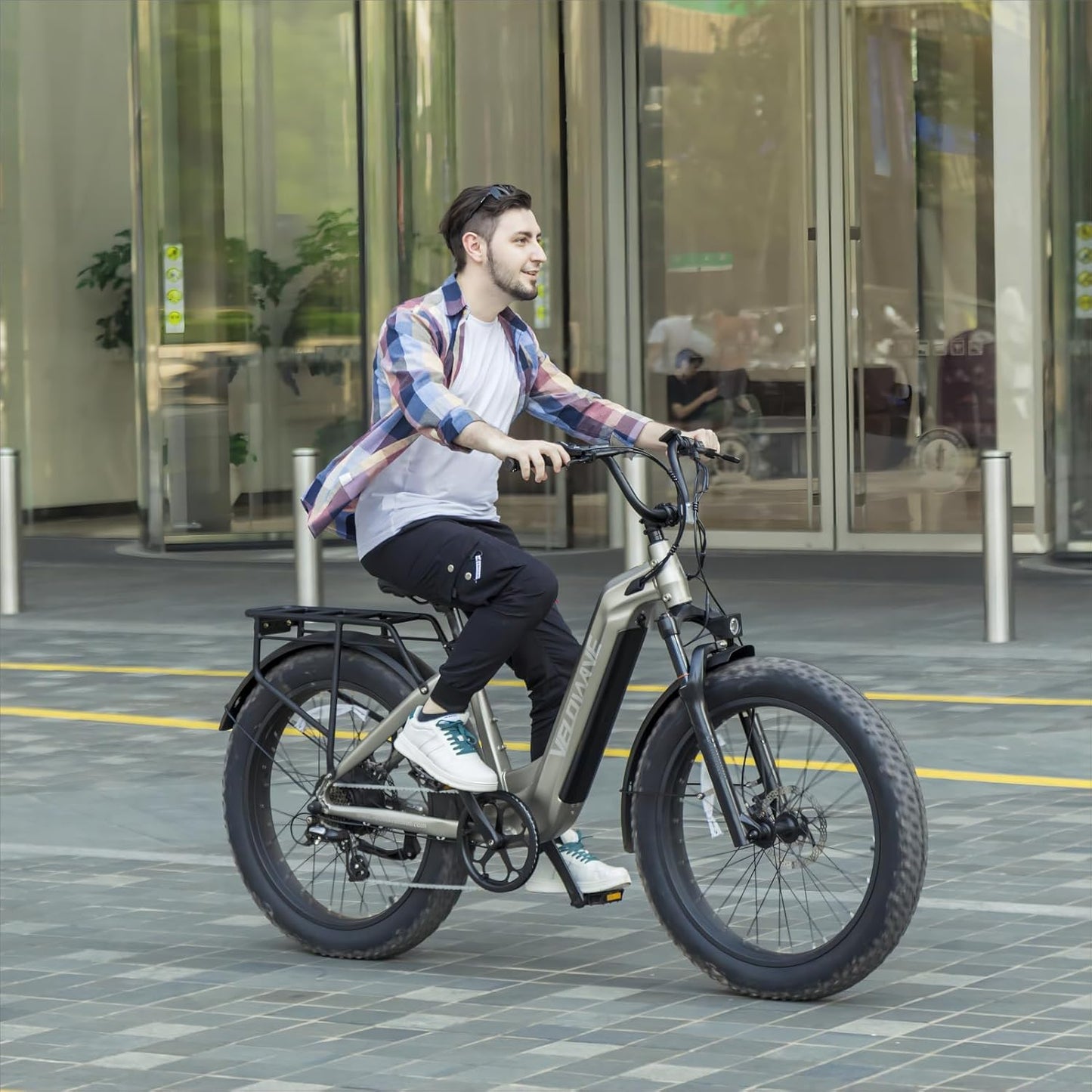 VELOWAVE Electric Bike 26" Fat Tire Ebike Peak 1200W Motor Electric Bike for Adults