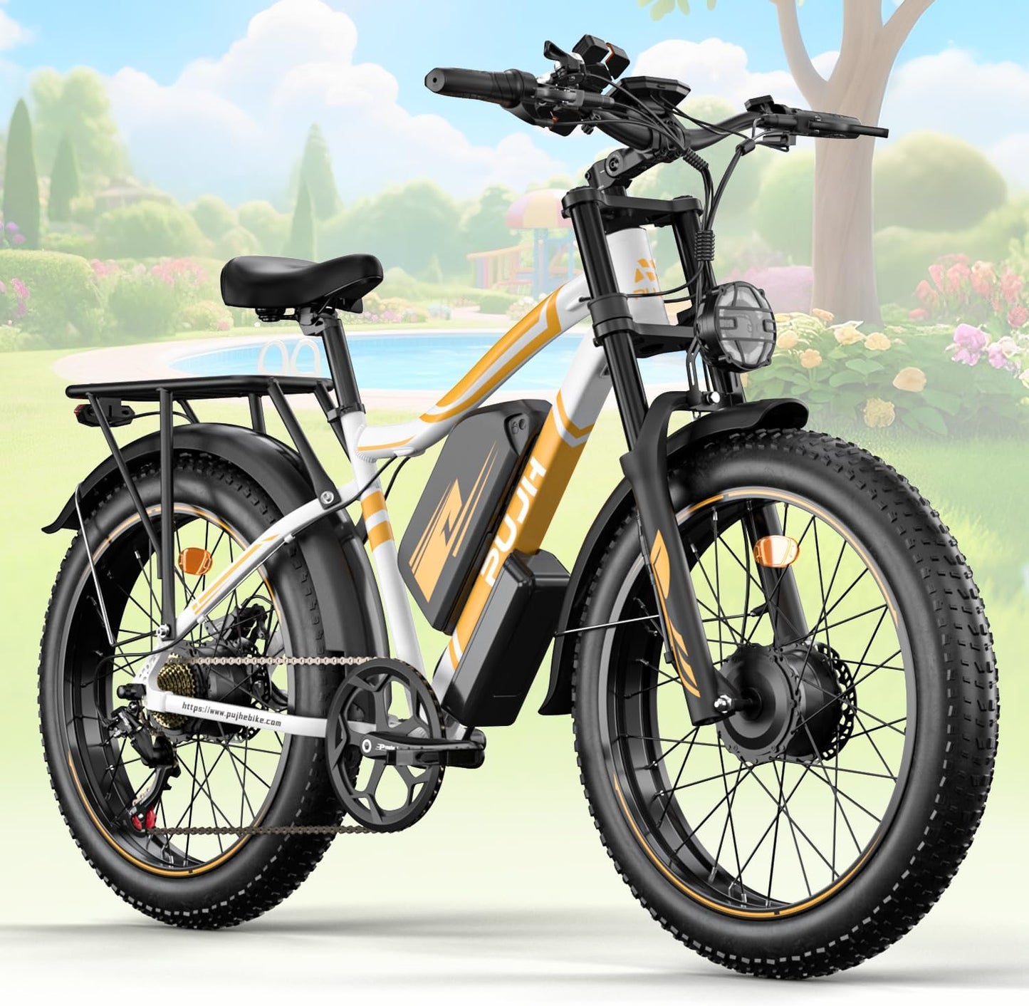 5000W 60V 25Ah Electric Bike for Adults, Dual Motors