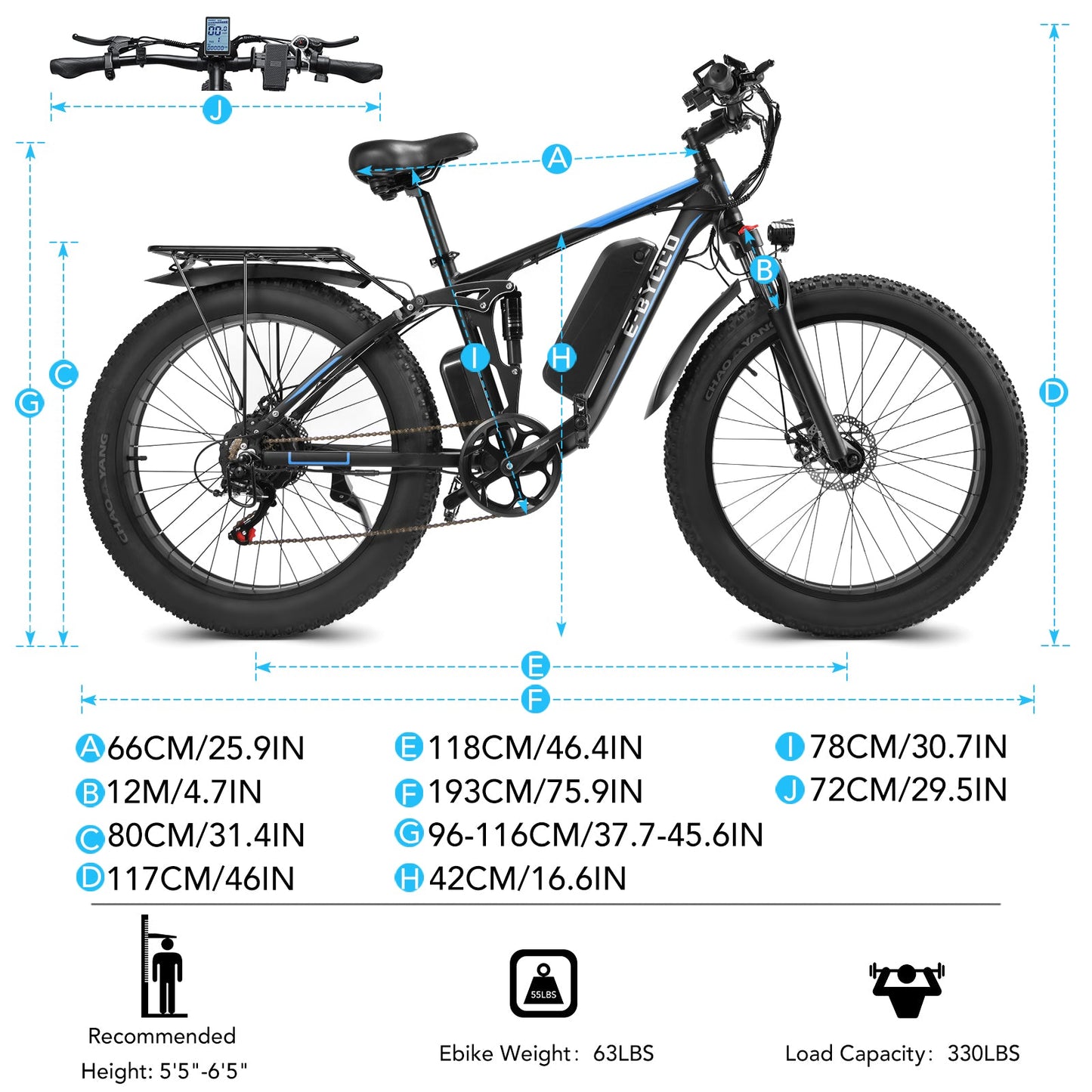 Refurbished 26" EB7 Used Electric Bike 750W Motor 48V Battery
