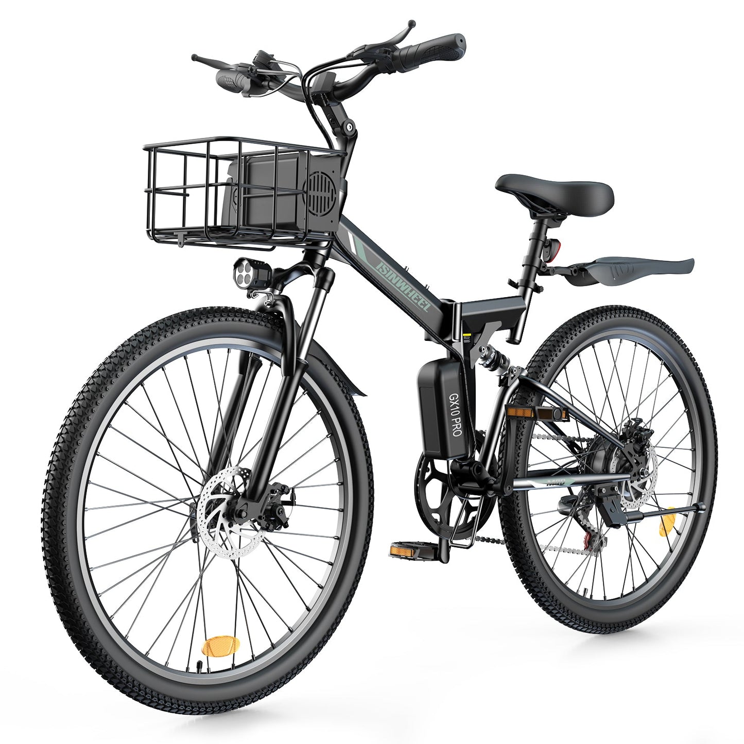 isinwheel M40 Folding Electric Bike with Basket - AU