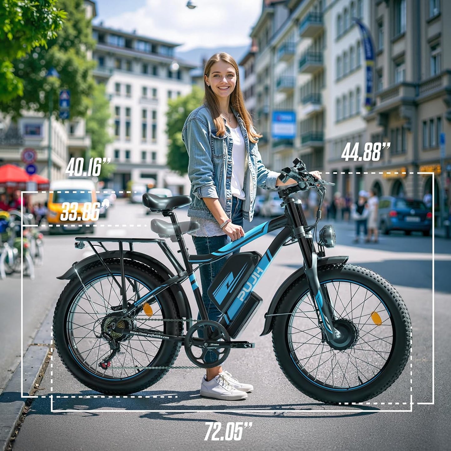 5000W 60V 25Ah Electric Bike for Adults, Dual Motors