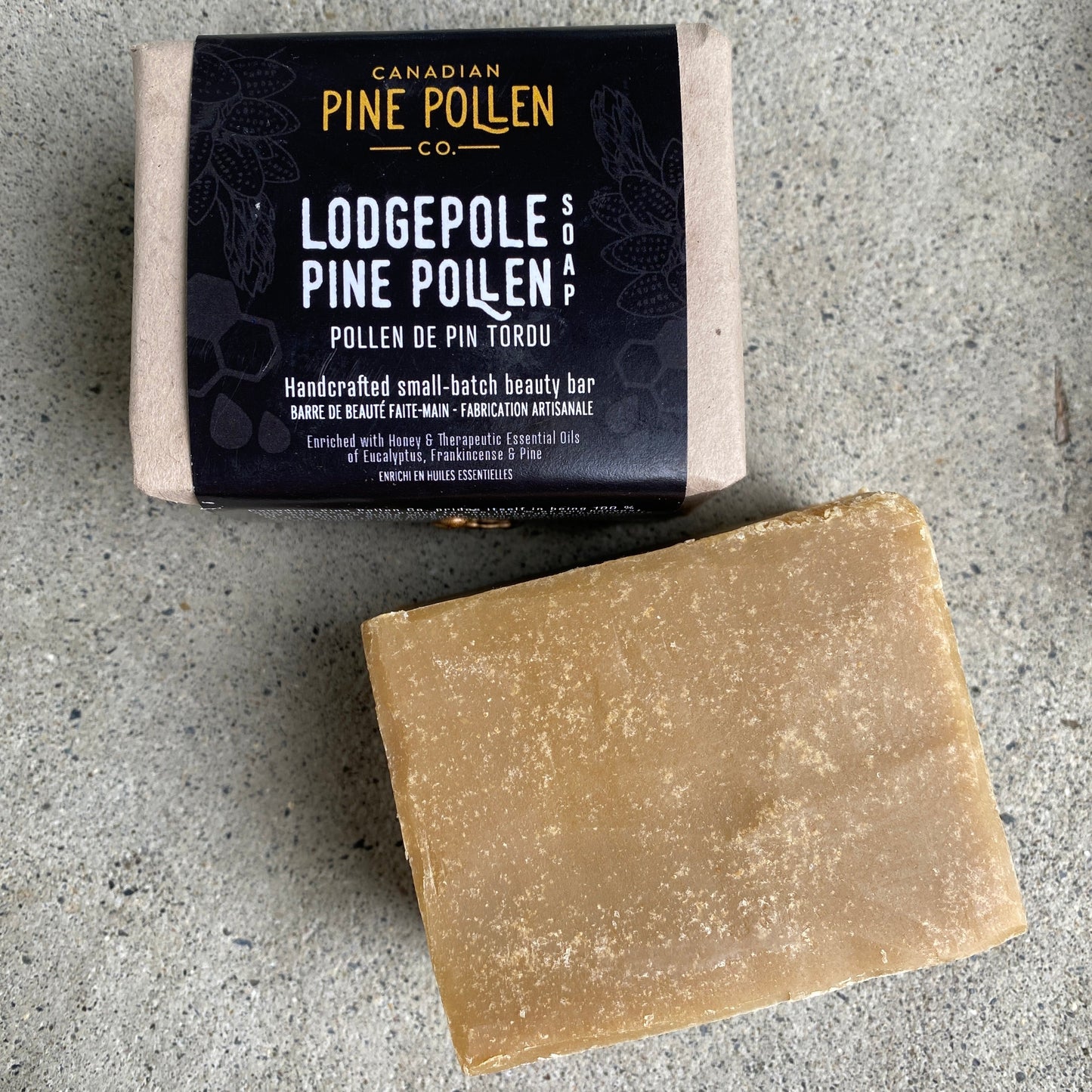 Wild Canadian Pine Pollen Gift Set : Original High Potency Canadian Pine Tincture, Duo Pine Pollen Powder 60g, Pine Pollen Aesthetics’s Soap Bar