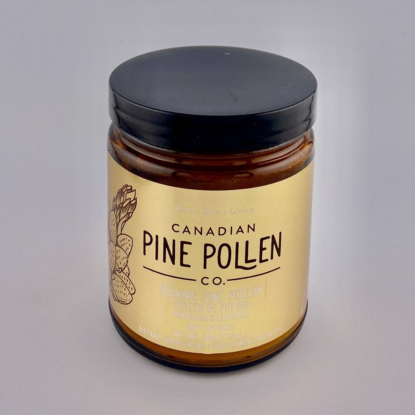 The Power Duo- NPN - Certified Organic (Lodgepole & Ponderosa Pine) 60g (2.12 oz) - Wild Pine Pollen Powder