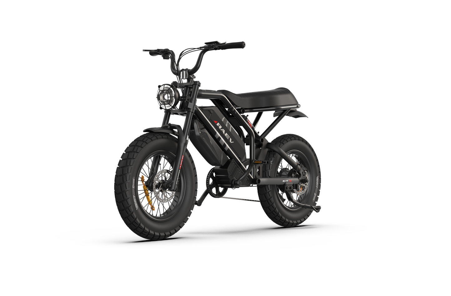RAEV Bullet GTX Emoto eBike – 1500W Electric e-moto style Bike with Dual Suspension