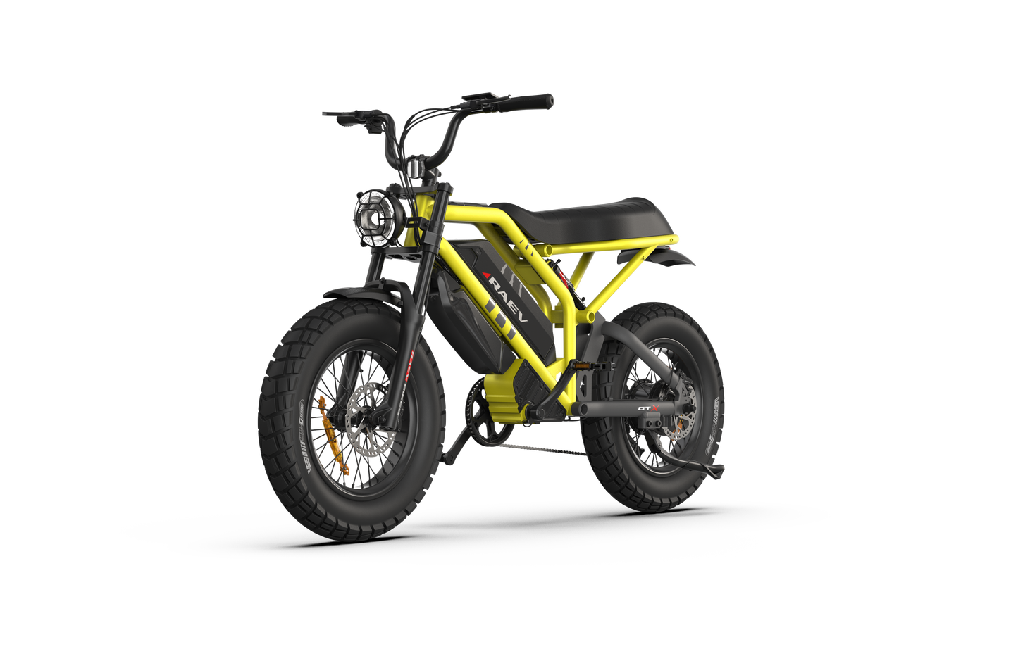 RAEV Bullet GTX Emoto eBike – 1500W Electric e-moto style Bike with Dual Suspension