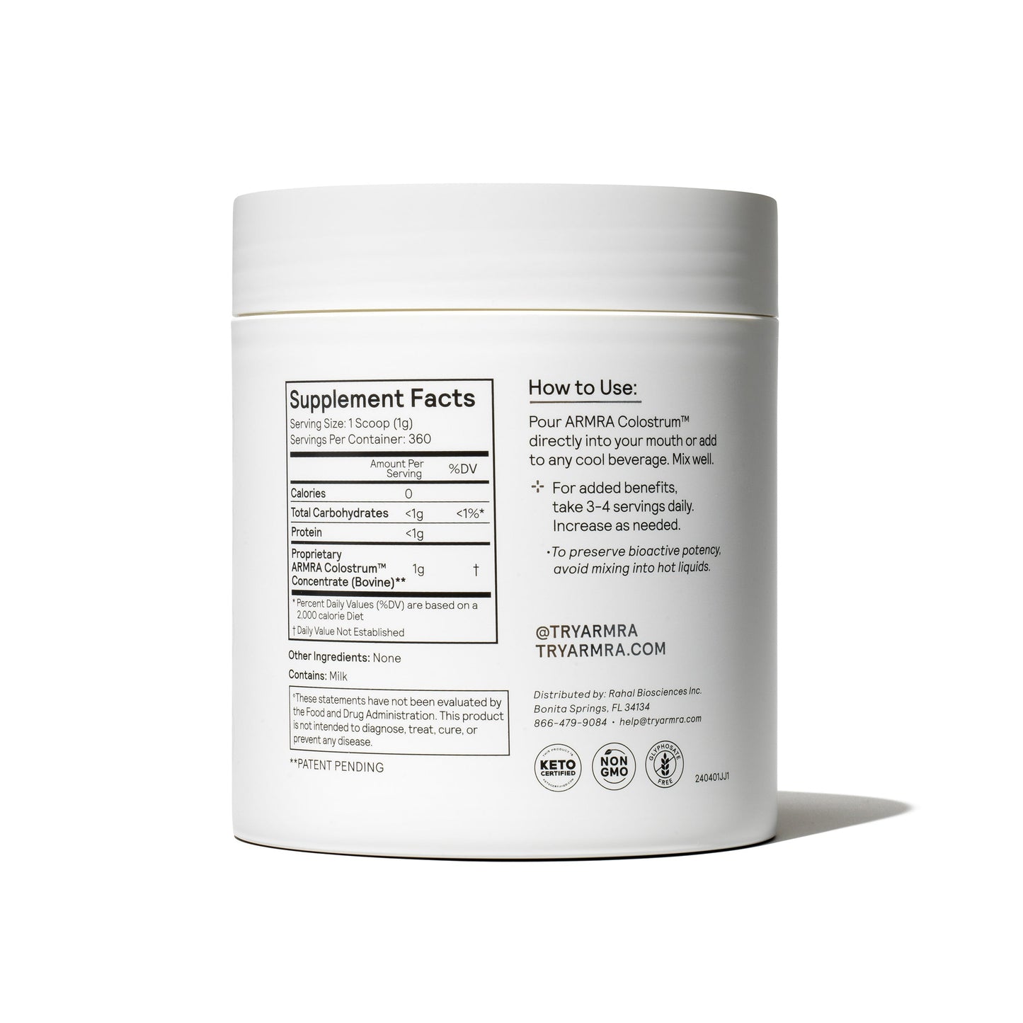 ARMRA Unflavored Jar - XL