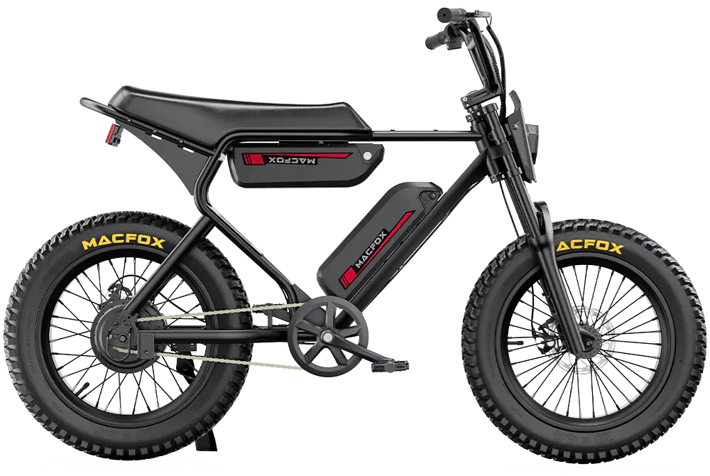 MACFOX X1S Commuter Electric e-Moto Style eBike-Step Over 500 w Electric Mini Fat Tire eBike