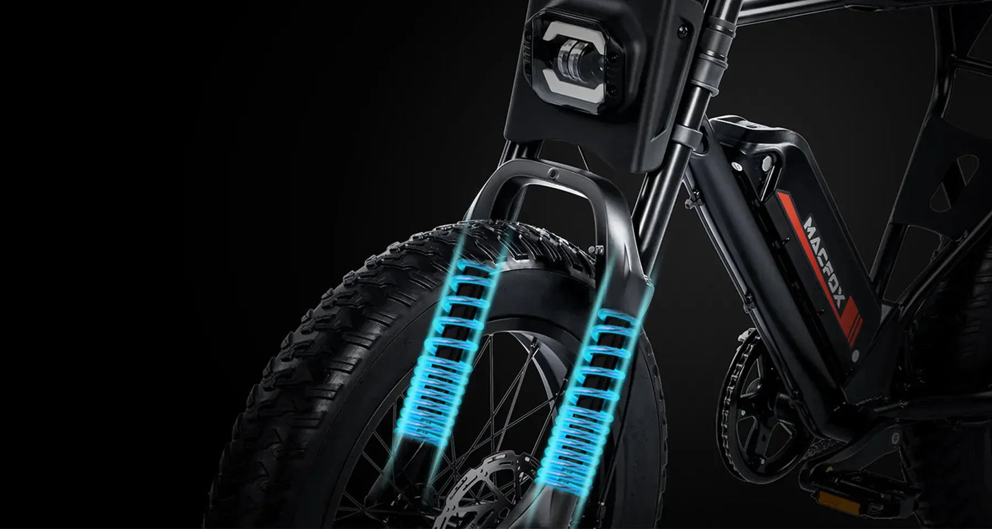 MACFOX X1S Commuter Electric e-Moto Style eBike-Step Over 500 w Electric Mini Fat Tire eBike