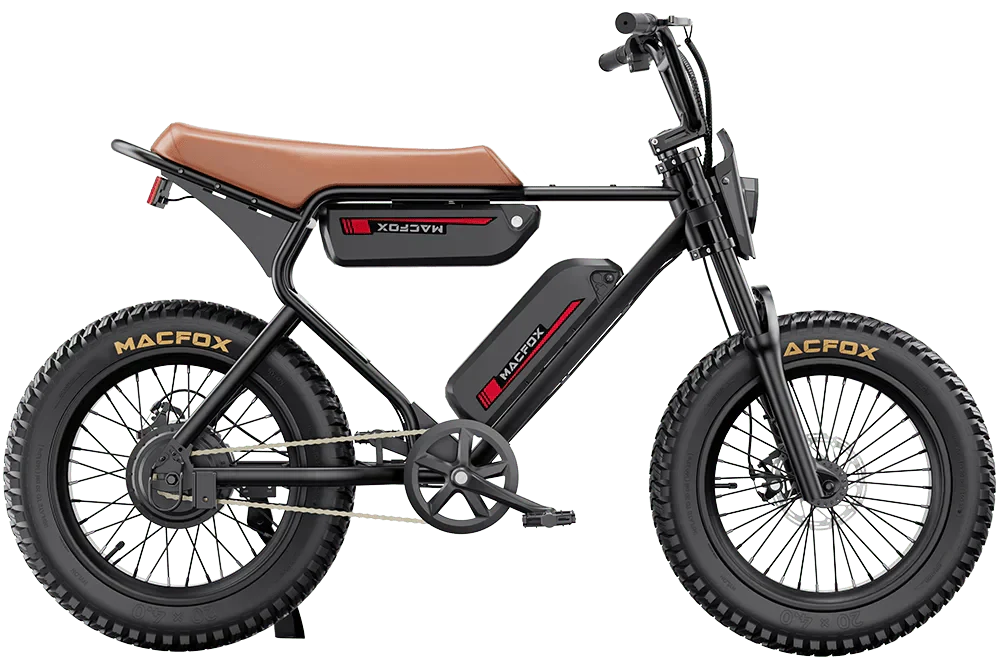 MACFOX X1S Commuter Electric e-Moto Style eBike-Step Over 500 w Electric Mini Fat Tire eBike