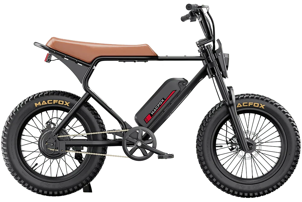 MACFOX X1S Commuter Electric e-Moto Style eBike-Step Over 500 w Electric Mini Fat Tire eBike