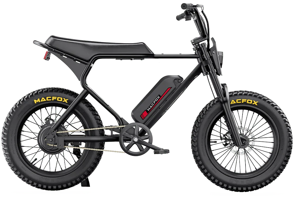 MACFOX X1S Commuter Electric e-Moto Style eBike-Step Over 500 w Electric Mini Fat Tire eBike
