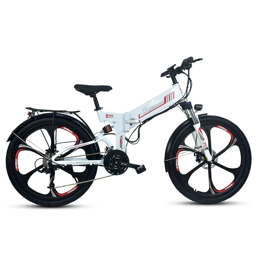 Supplify 17AH Foldable Ebike 750W Electric Folding Bike 26" Commuter Ebike White