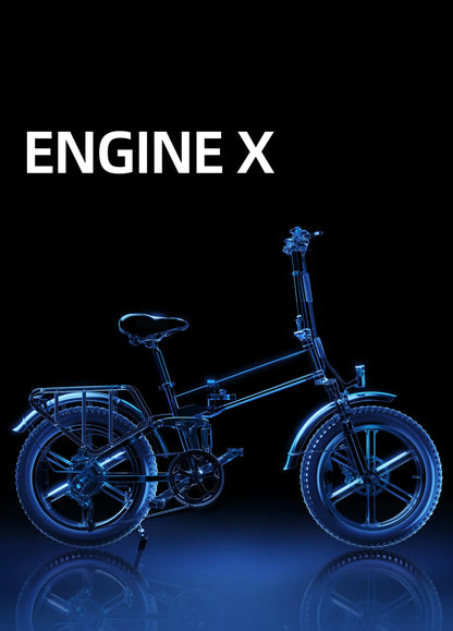 Engine X 100 km Range Max Speed 25 km/h Full Suspension Foldable E-bike