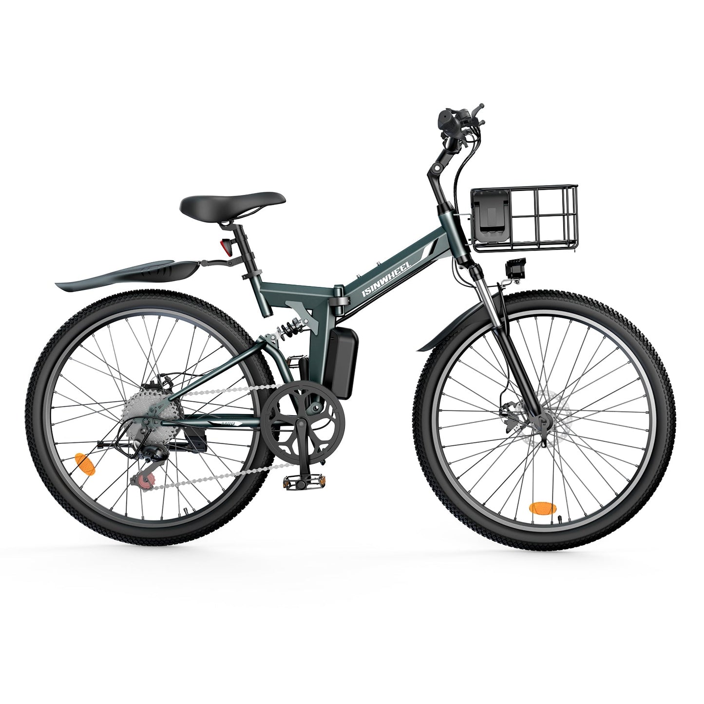 isinwheel M40 Folding Electric Bike with Basket - AU