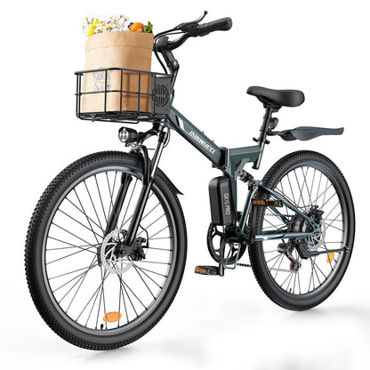 isinwheel M40 Folding Electric Bike with Basket - AU