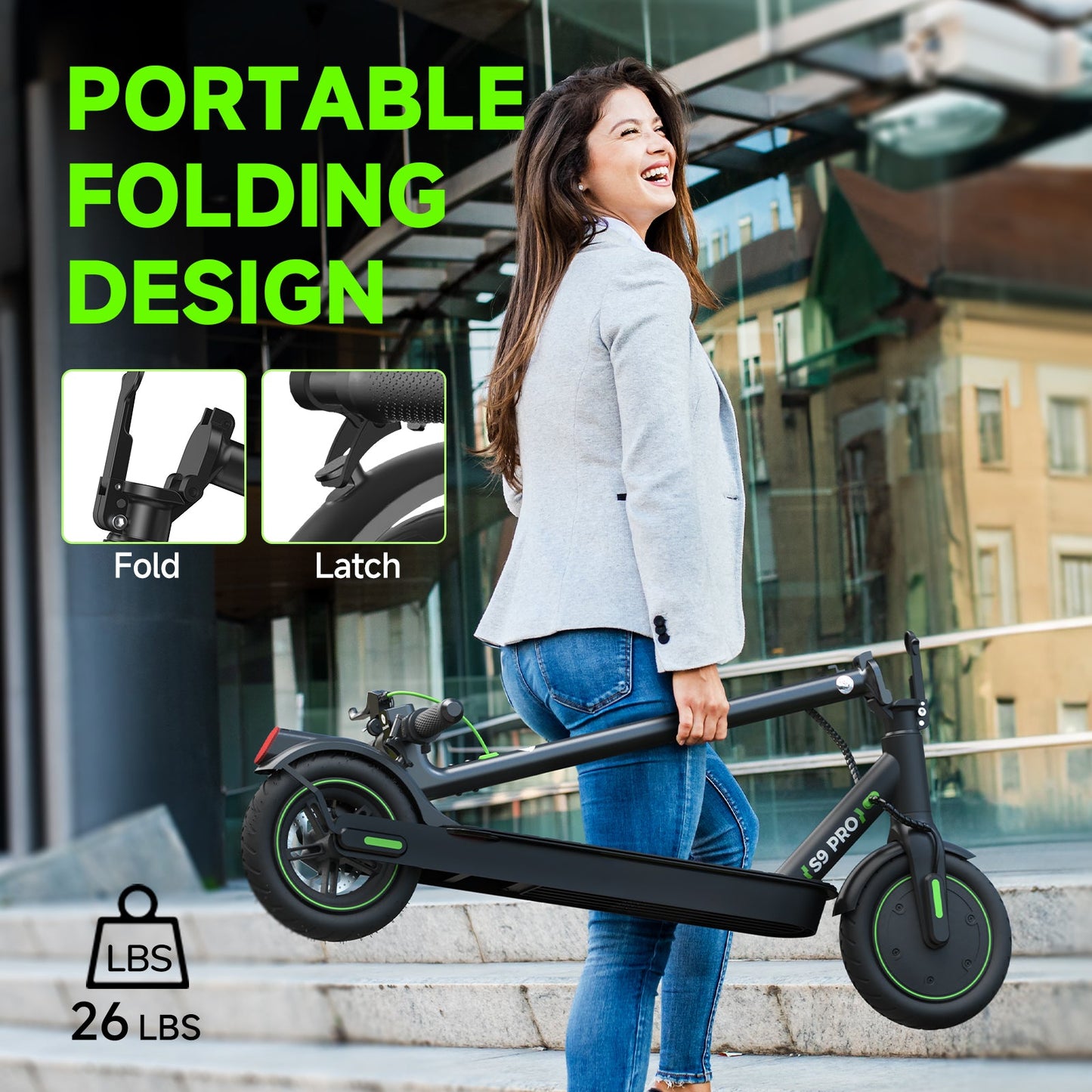 isinwheel S9 Pro Pneumatic Tire Electric Scooter