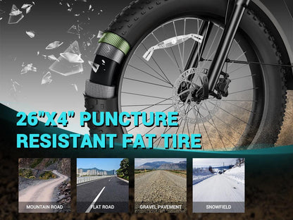 TST® Combo Sale Dreamer 26" Step-Thru Fat Tire Electric Bike