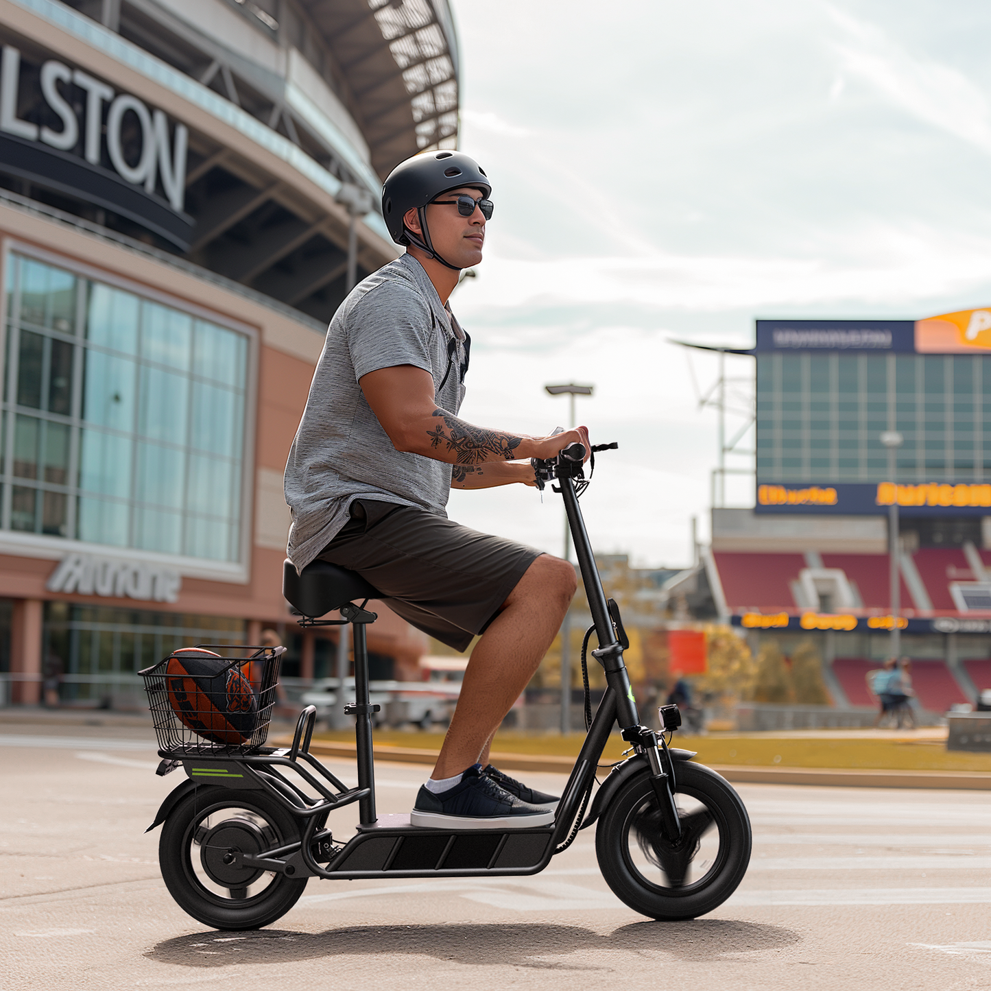 isinwheel Hyper X Electric Scooter with Seat & Basket 700W