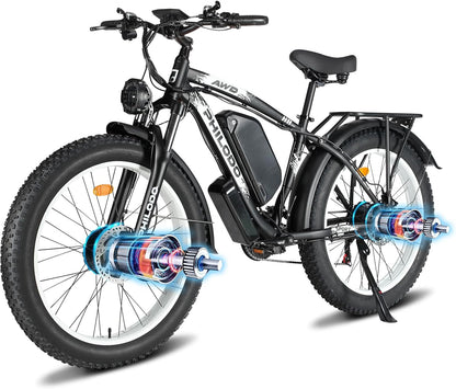 PHILODO 5000W Dual Motor Ebikes for Adults Electric Bike