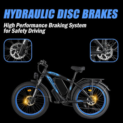 PHILODO 5000W Dual Motor Ebikes for Adults Electric Bike