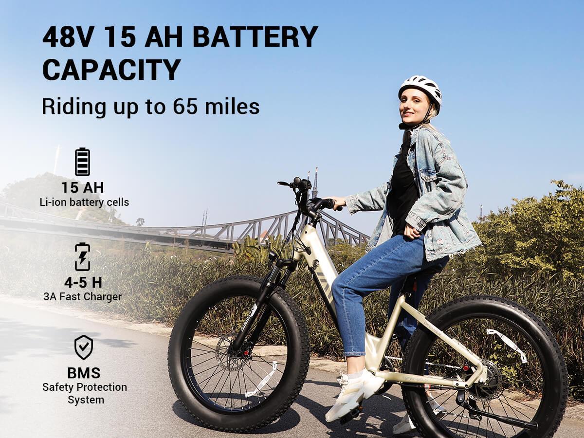 TST® Combo Sale Dreamer 26" Step-Thru Fat Tire Electric Bike