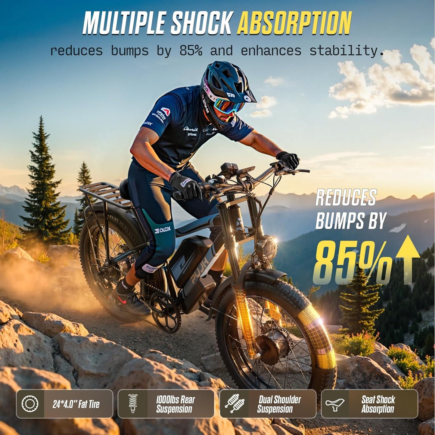 5000W 60V 25Ah Electric Bike for Adults, Dual Motors