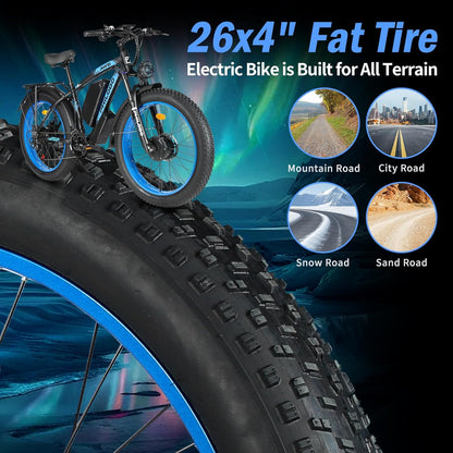 PHILODO 5000W Dual Motor Ebikes for Adults Electric Bike