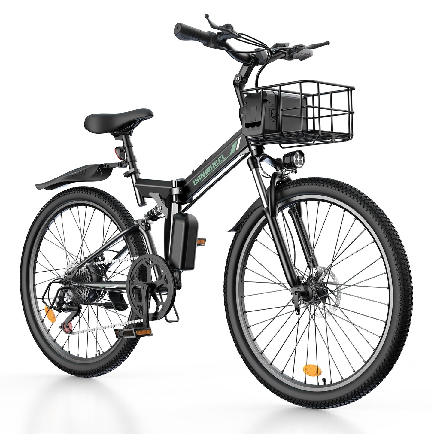 isinwheel M40 Folding Electric Bike with Basket - AU