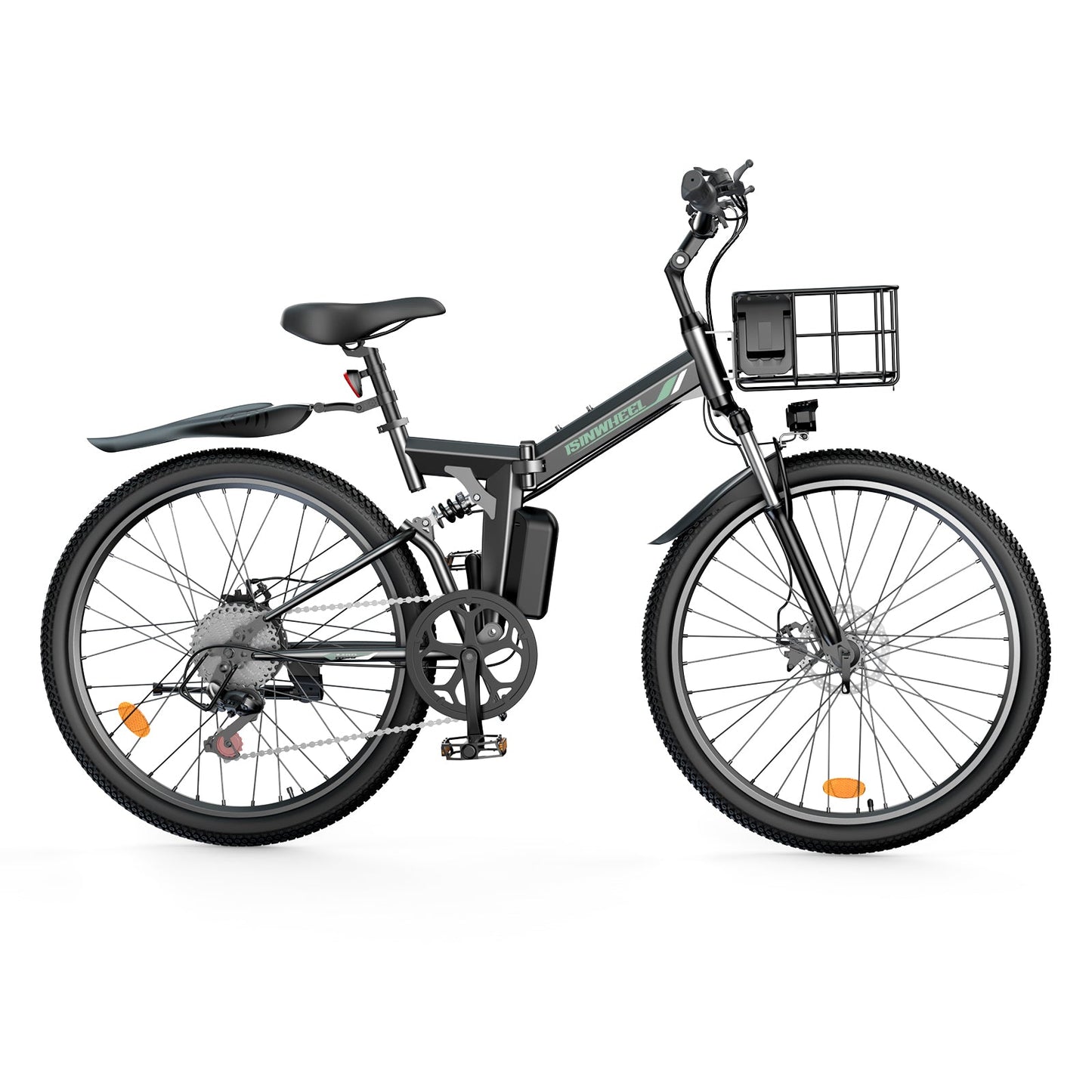 isinwheel M40 Folding Electric Bike with Basket - AU