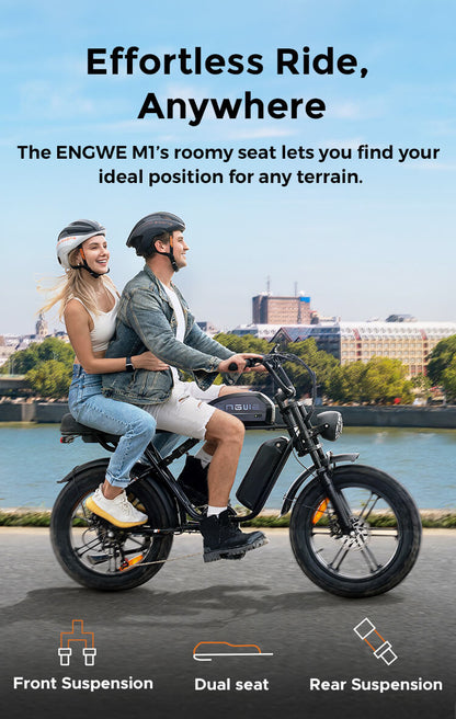 ENGWE M1 65Nm Torque Dual Passenger Motorcycle-styled E-bike