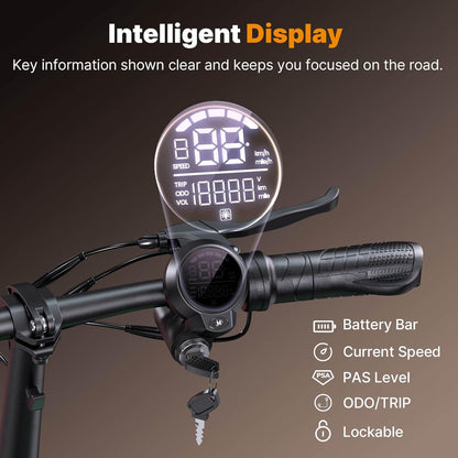isinwheel Hyper X Electric Scooter with Seat & Basket 700W