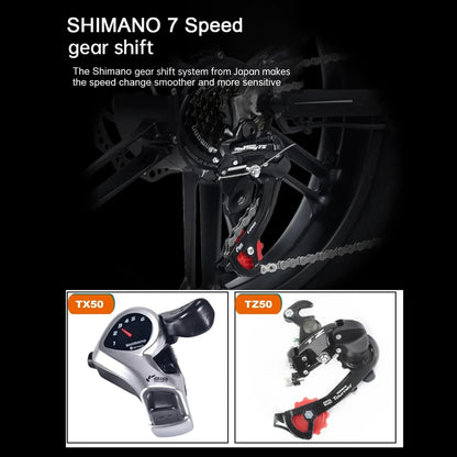 SUPPLIFY 48V 20AH Foldable Ebike 20" Fat Tire E Bike 1000W Folding Electric Bike