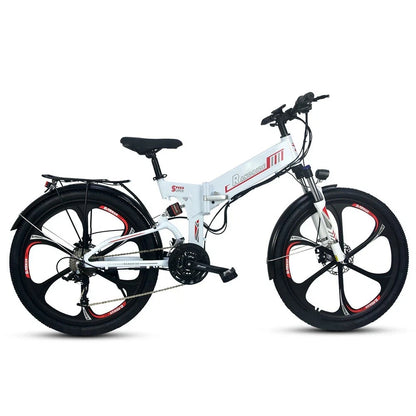 Supplify 17AH Foldable Ebike 750W Electric Folding Bike 26" Commuter Ebike White
