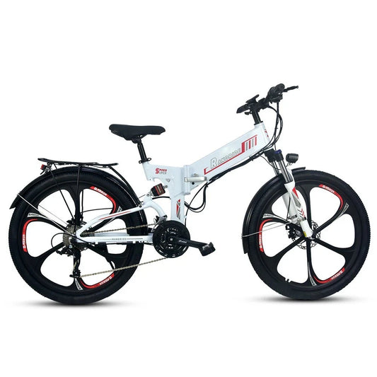 Supplify 17AH Foldable Ebike 750W Electric Folding Bike 26" Commuter Ebike White