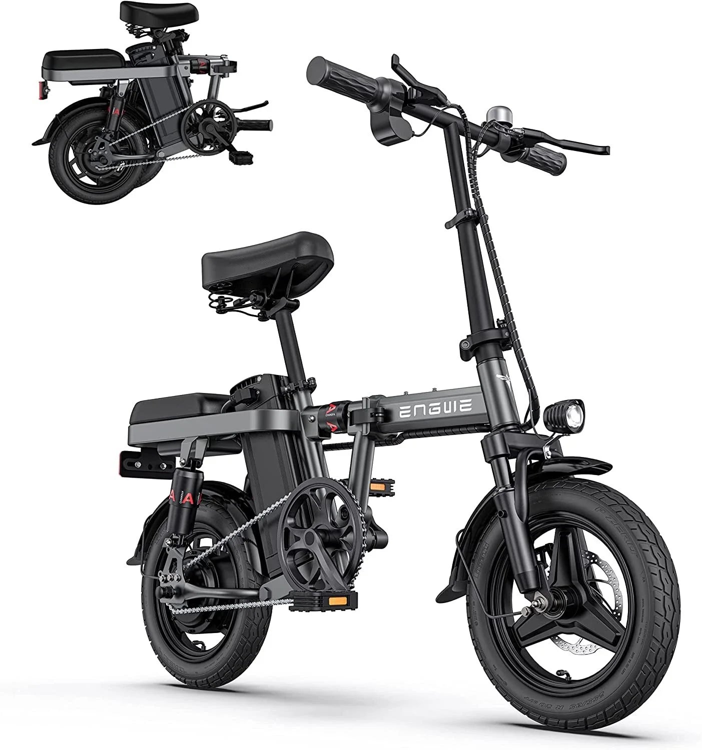 ENGWE Foldable Electric Bicycle 48V 10AH 22Mile E-Bike For Adult 32KM/H T14 Bike