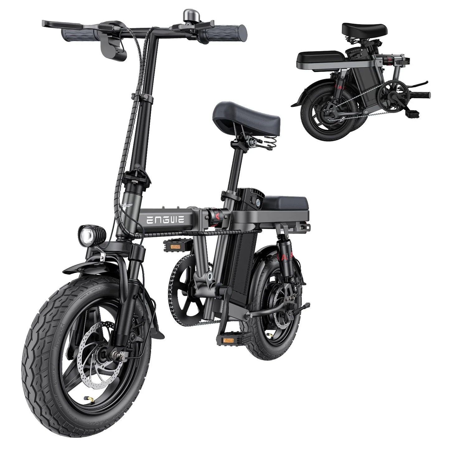 ENGWE Foldable Electric Bicycle 48V 10AH 22Mile E-Bike For Adult 32KM/H T14 Bike