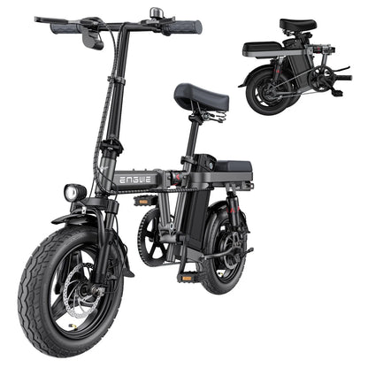 ENGWE Foldable Electric Bicycle 48V 10AH 22Mile E-Bike For Adult 32KM/H T14 Bike