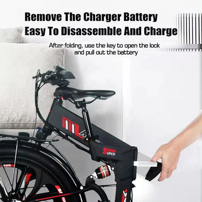 Supplify 17AH Foldable Ebike 750W Electric Folding Bike 26" Commuter Ebike White