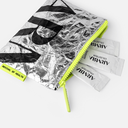 The ARMRA Metallic Travel Pouch